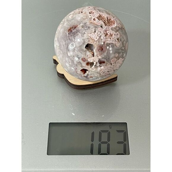 Pink Flower Agate Sphere - Picture 5 of 5